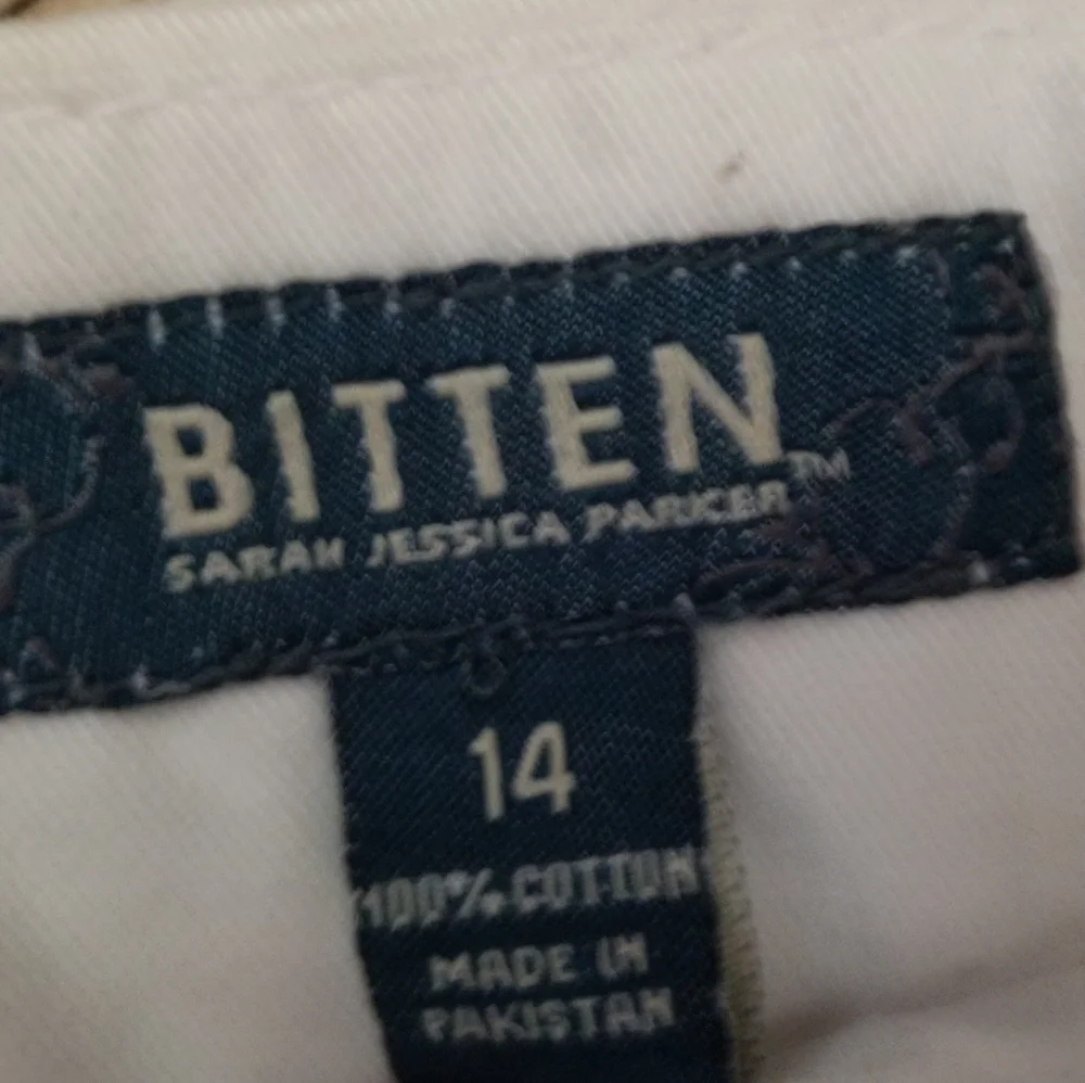 Bitten by Sarah Jessica Parker White Pants 100% Cotton - Picture 3 of 5